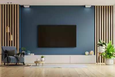 Elegancka ściana z telewizorem –