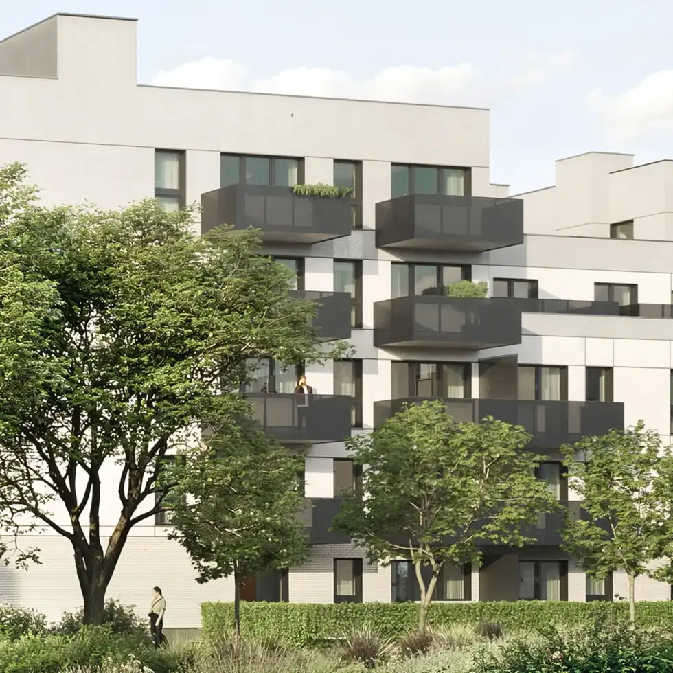 Na piętrach<strong> nawet 2 balkony lub tarasy</strong> do 60 mkw.