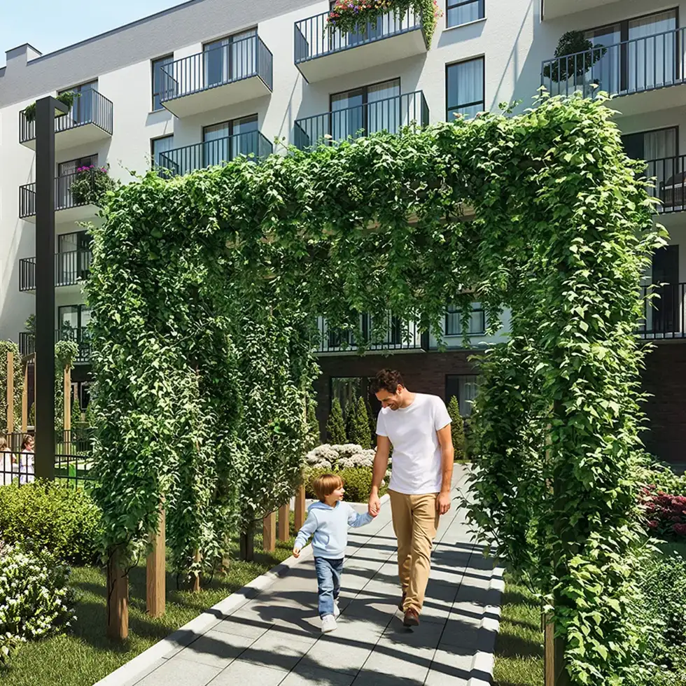 Zielone patio pełne błogości