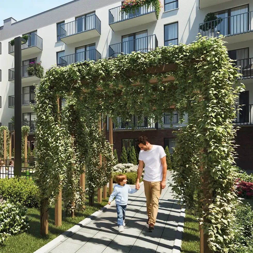 Zielone patio pełne błogości
